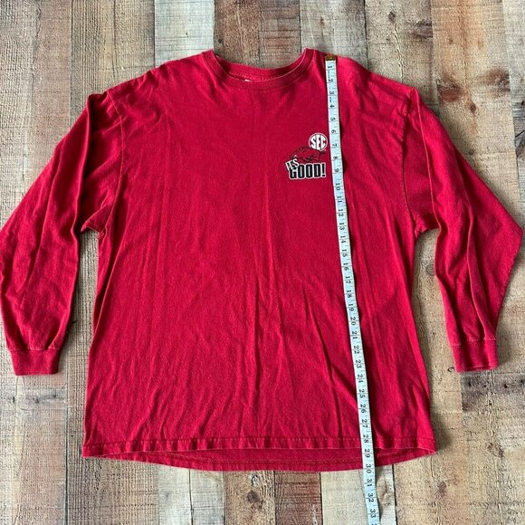 Delta Pro Weight Vintage Womens Size 2XL Arkansas Razorback Long Sleeve Shirt - Picture 3 of 8